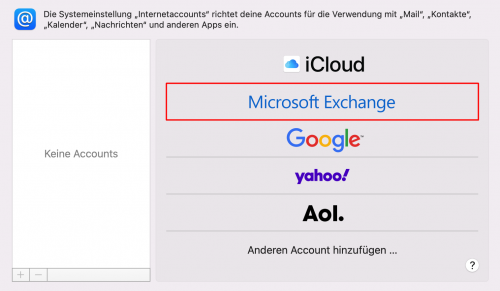  '+' -> Microsoft Exchange